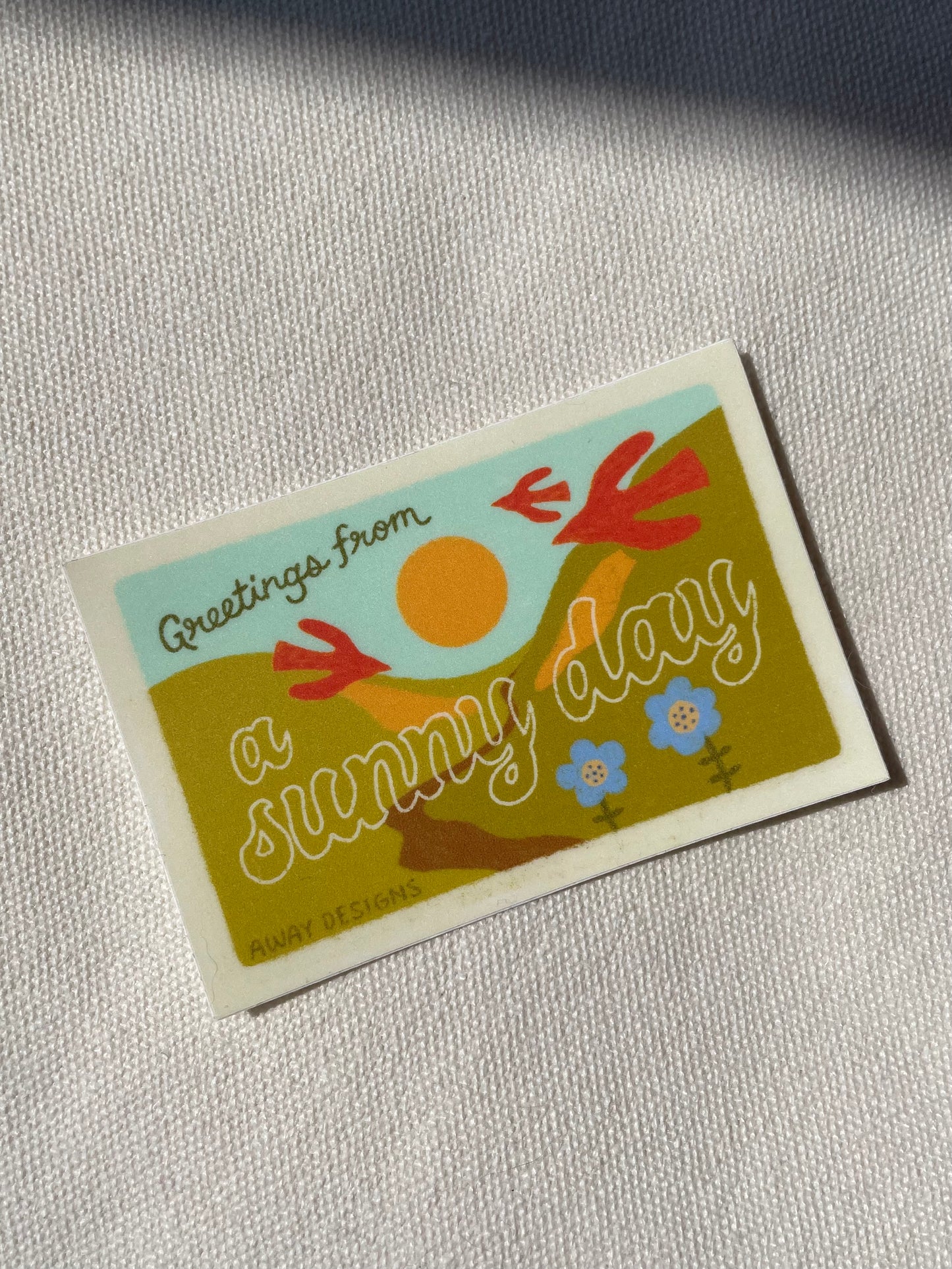 Sunny Day Postcard Sticker