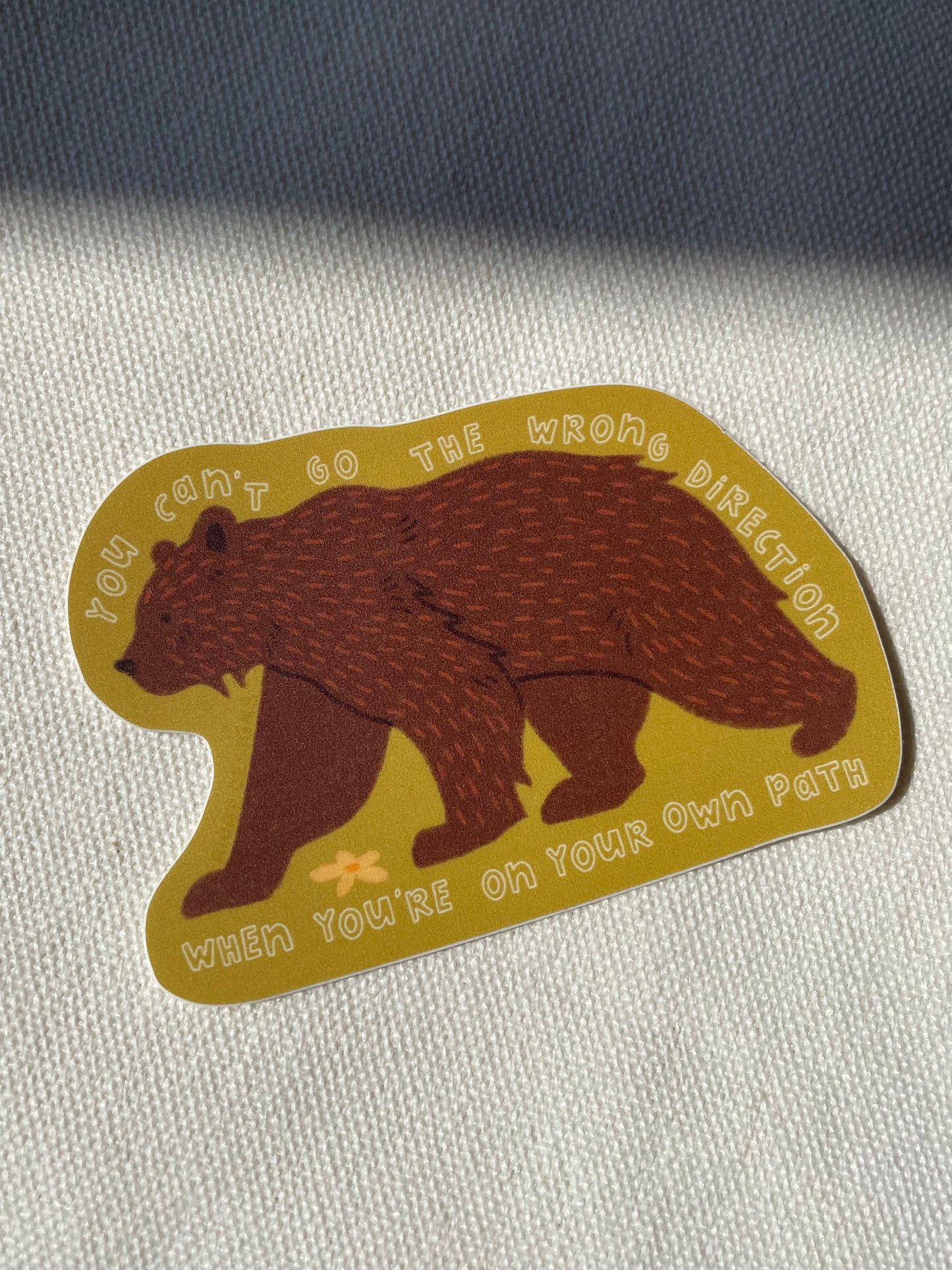 On Your Own Path Grizzly Sticker