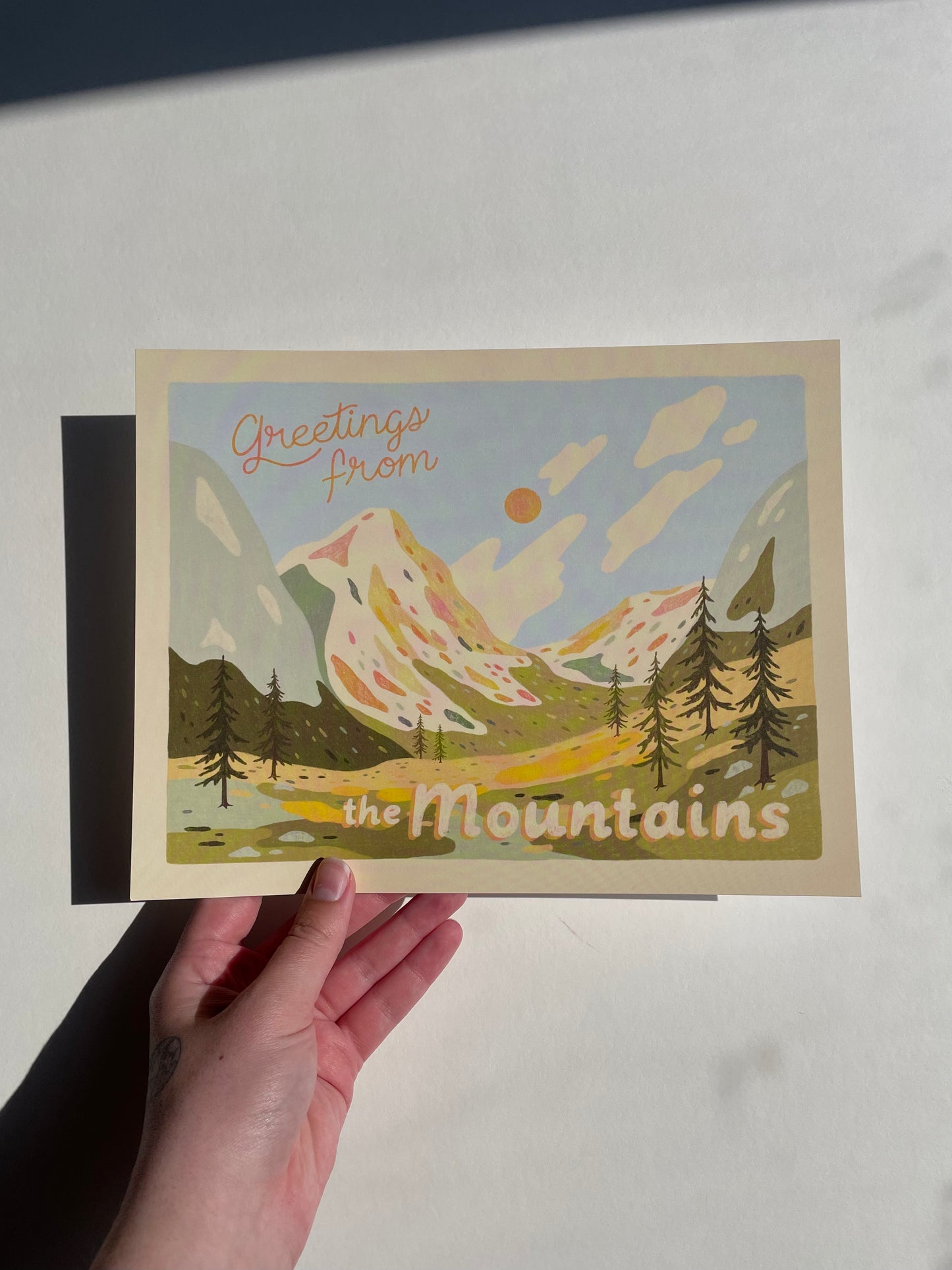 To The Mountains Print