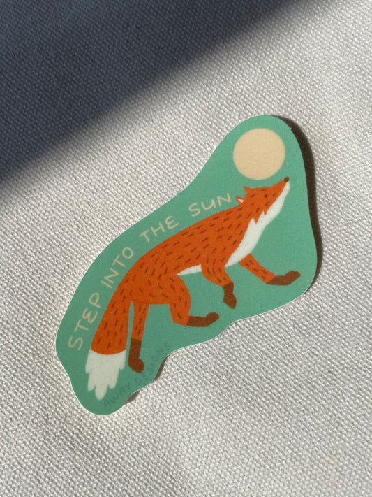 Step Into The Sun Fox Sticker