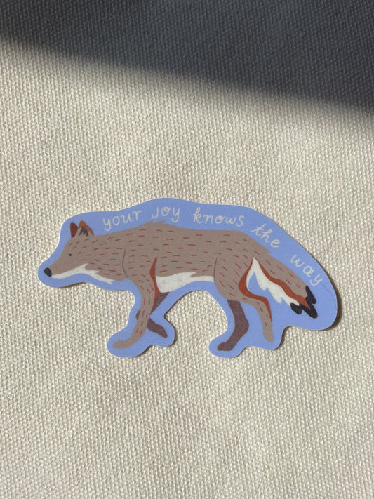 Joy Coyote Sticker